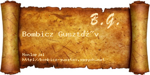 Bombicz Gusztáv névjegykártya